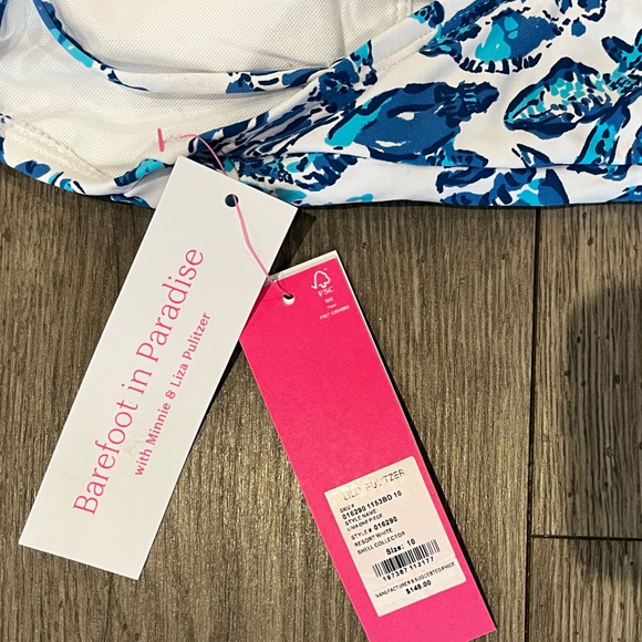 NWT Lilly Pulitzer Lima One-Piece Swimsuit - Resort White Shell Collector - Picture 10 of 10